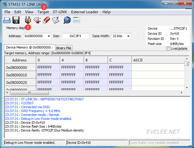 STM32 ST-LINK Utility 设置禁止读Flash